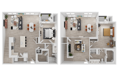 3D Floorplan of Townhome